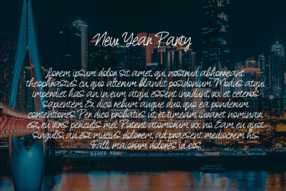 New Year Party Font PNG with transparent background - Preview 2