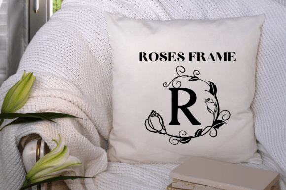 Roses Frame Font PNG with transparent background - Preview 2
