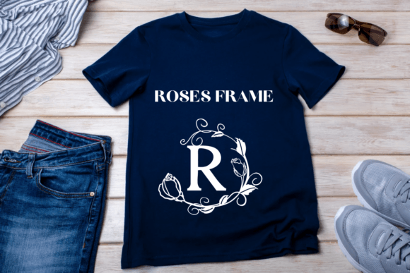Roses Frame Font PNG with transparent background - Preview 3