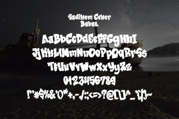 Sadikem Ceker Babat Font PNG with transparent background - Preview 1