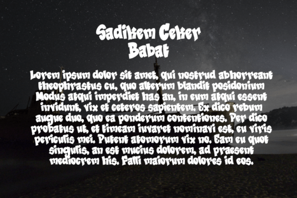 Sadikem Ceker Babat Font PNG with transparent background - Preview 2