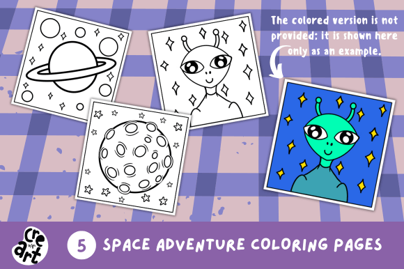 Space Adventure Color Pages Grafik Ausmalseiten & Malbücher Von Cre Art