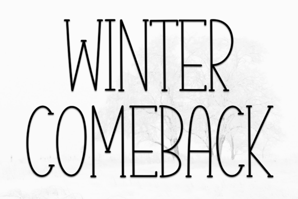 Winter Comeback Czcionki do Wyświetlania Czcionka Przez Berkah Shop
