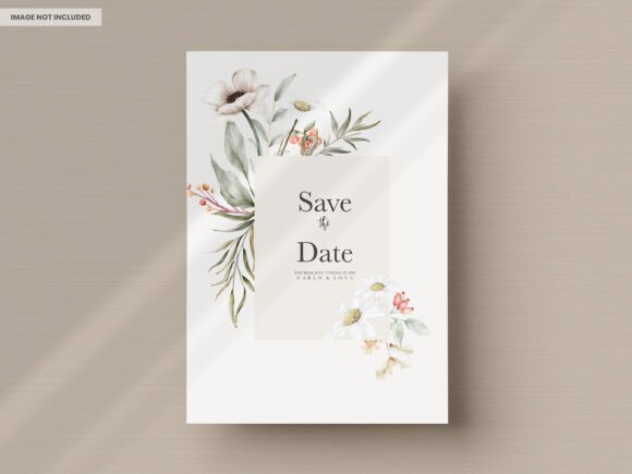 Elegant Luxury Floral Wedding Invitation