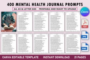 400 Mental Health Journal Prompts Graphic by Tabiya Studio · Creative ...