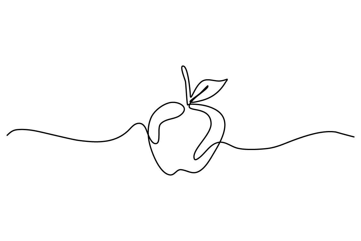 Apple One Continuous Line Graphic by hibettermind · Creative Fabrica