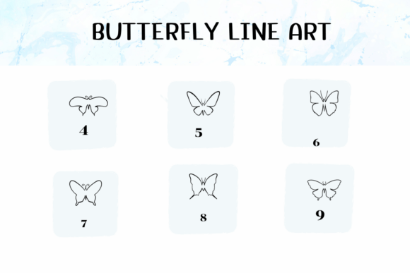 Butterfly Line Art Font - Preview 3
