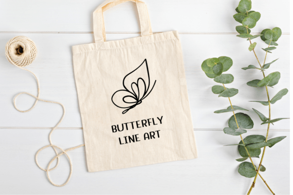 Butterfly Line Art Font - Preview 4