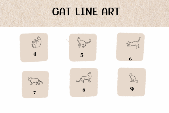 Cat Line Art Font - Preview 3