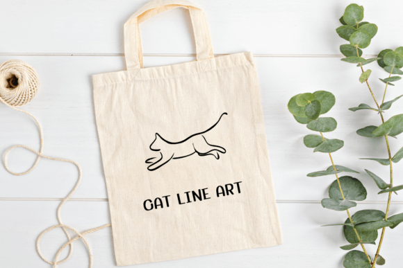 Cat Line Art Font - Preview 4