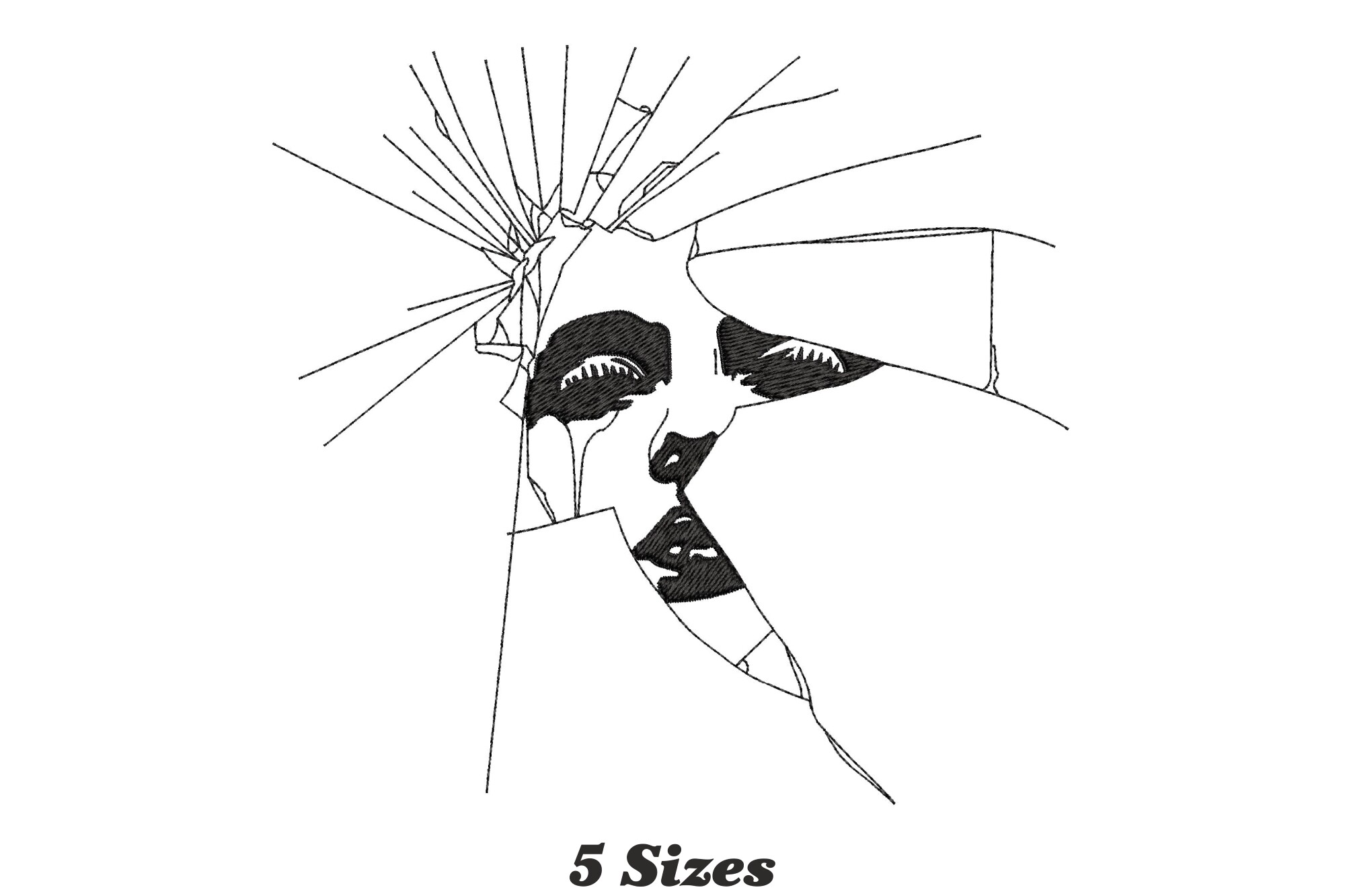 Captivating Broken Glass Face