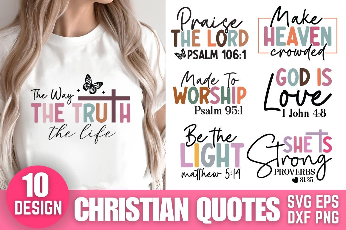 Christian Quotes Svg Bundle Graphic by Fabrica_svg_store · Creative Fabrica