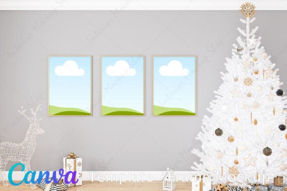 Christmas Fame Mockup, Canva