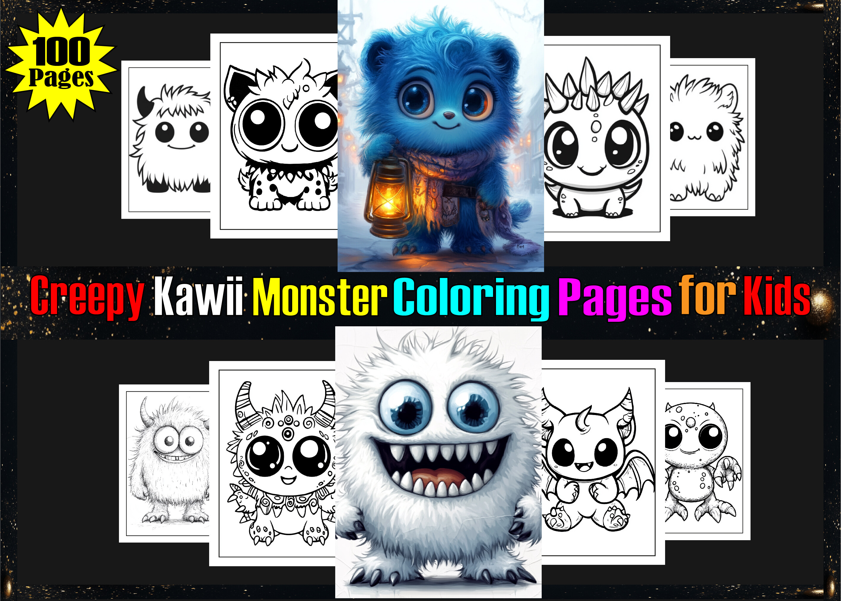 Creepy Kawii Monster Coloring Book