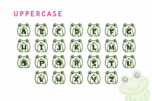 Cute Frog Sticker Font - Preview 1
