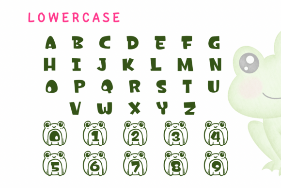 Cute Frog Sticker Font - Preview 2