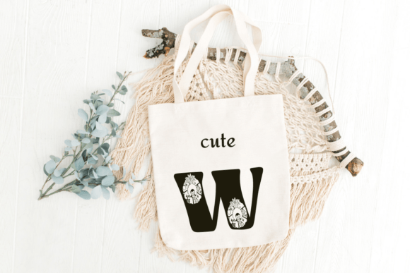 Cute Wreath Font PNG with transparent background - Preview 6