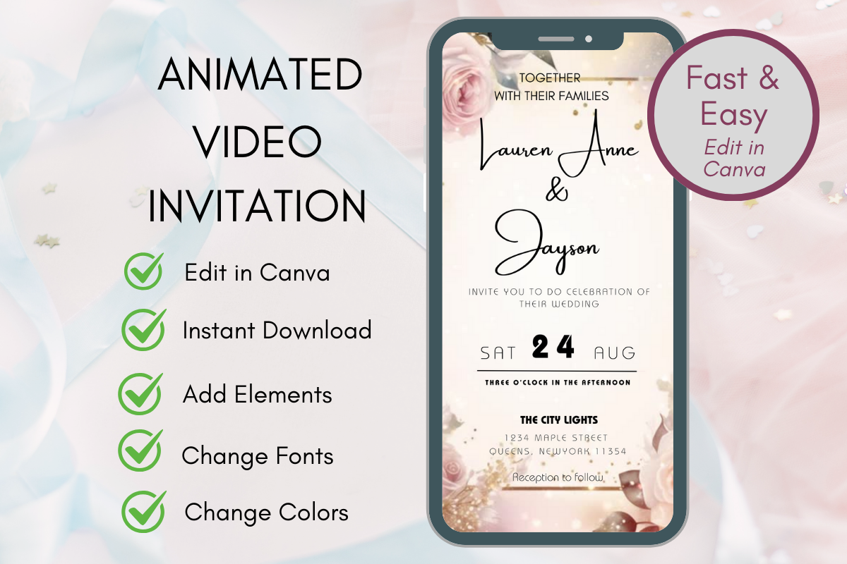 Digital Wedding Invitation Template