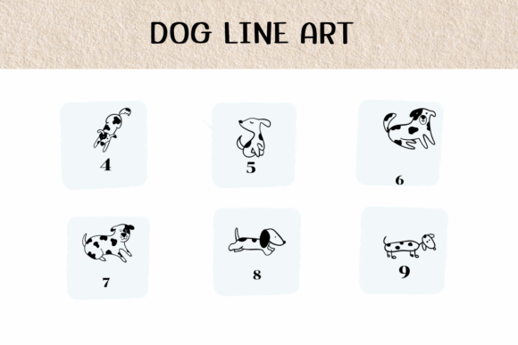 Dog Line Art Font - Preview 3
