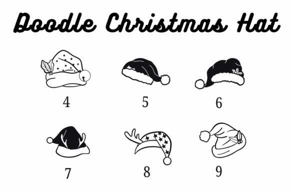 Doodle Christmas Hat Font - Preview 3