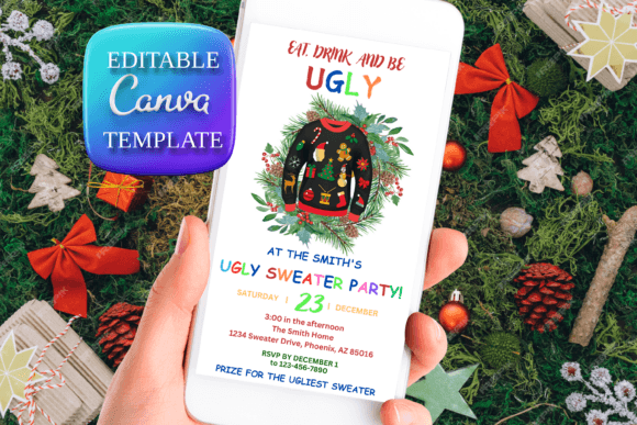 EAT, DRINK and BE UGLY Invitation