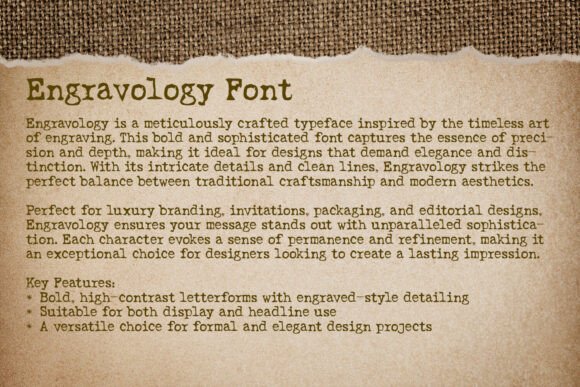 Engravology Font - Preview 4