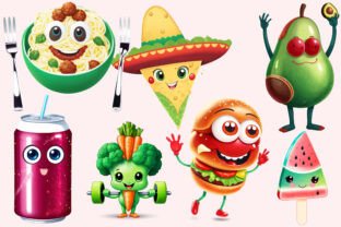 Funny Food Clipart Mega Bundle Graphic by Colourful · Creative Fabrica