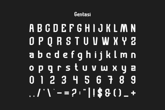 Gentasi Font PNG with transparent background - Preview 1