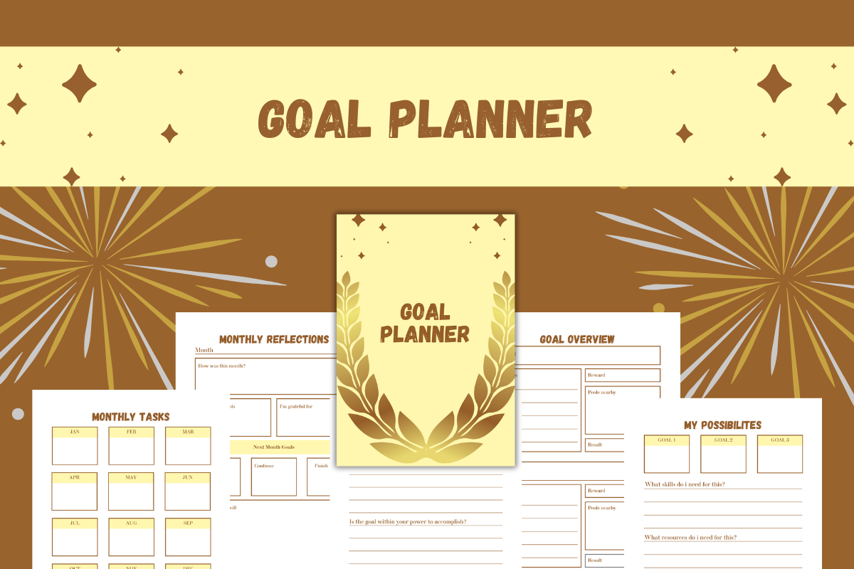 Goal Planner | Canva Template Graphic by Blooming Studio · Creative Fabrica