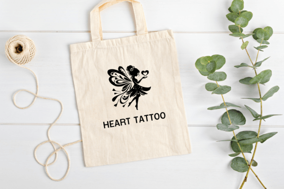 Heart Tattoo Font PNG with transparent background - Preview 4