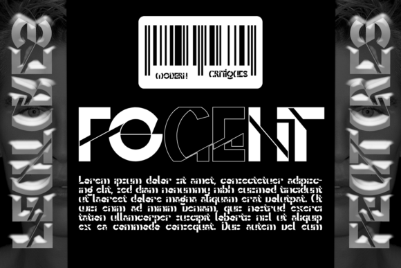 Modern Critiques Font PNG with transparent background - Preview 1