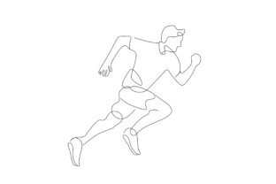 One Line Art of Male Person Running Graphic by Graphics Studio Zone ...