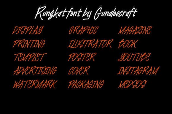 Rungkat Font PNG with transparent background - Preview 4