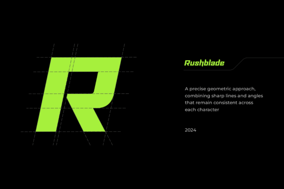 Rushblade Font font preview - 3