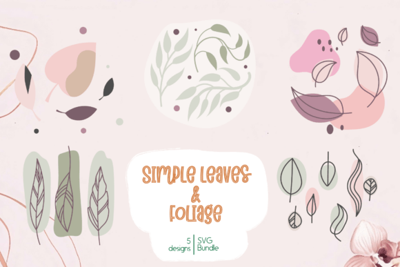 Simple Leaves & Foliage SVG Bundle