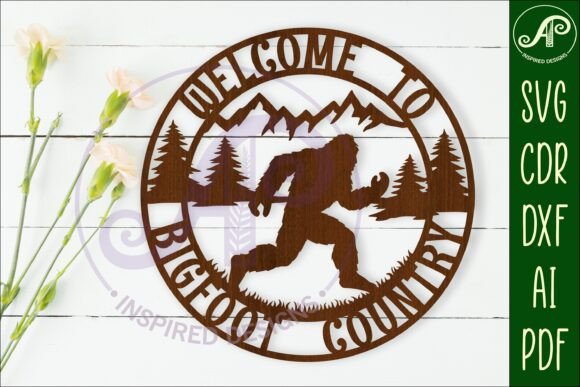 Welcome to Bigfoot Country Wall Art Sign Laser Cutting By apinspireddesigns