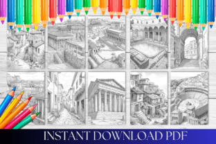 Ancient Rome Coloring Pages Graphic by DigiGrove · Creative Fabrica