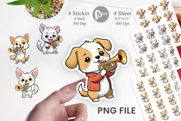 dog sticker new year cricut HTV iron-on party favor badge NYE holiday design