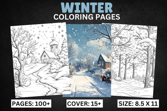 Easy and Bold Winter Coloring Pages