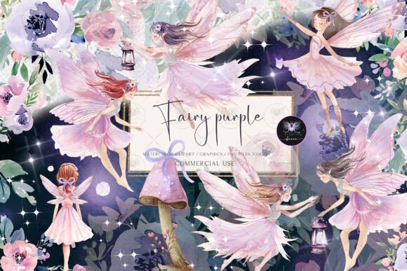 Fairy Magic Watercolor Clipart