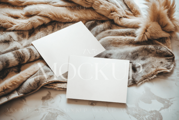 Horizontal Postcard Mockup Both Sides
