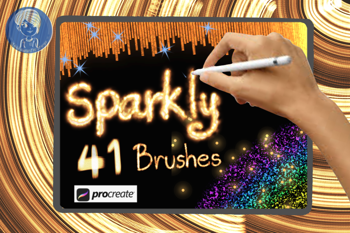 Sparkly 41 Brushes for Procreate Graphic by JeerawanTH · Creative Fabrica
