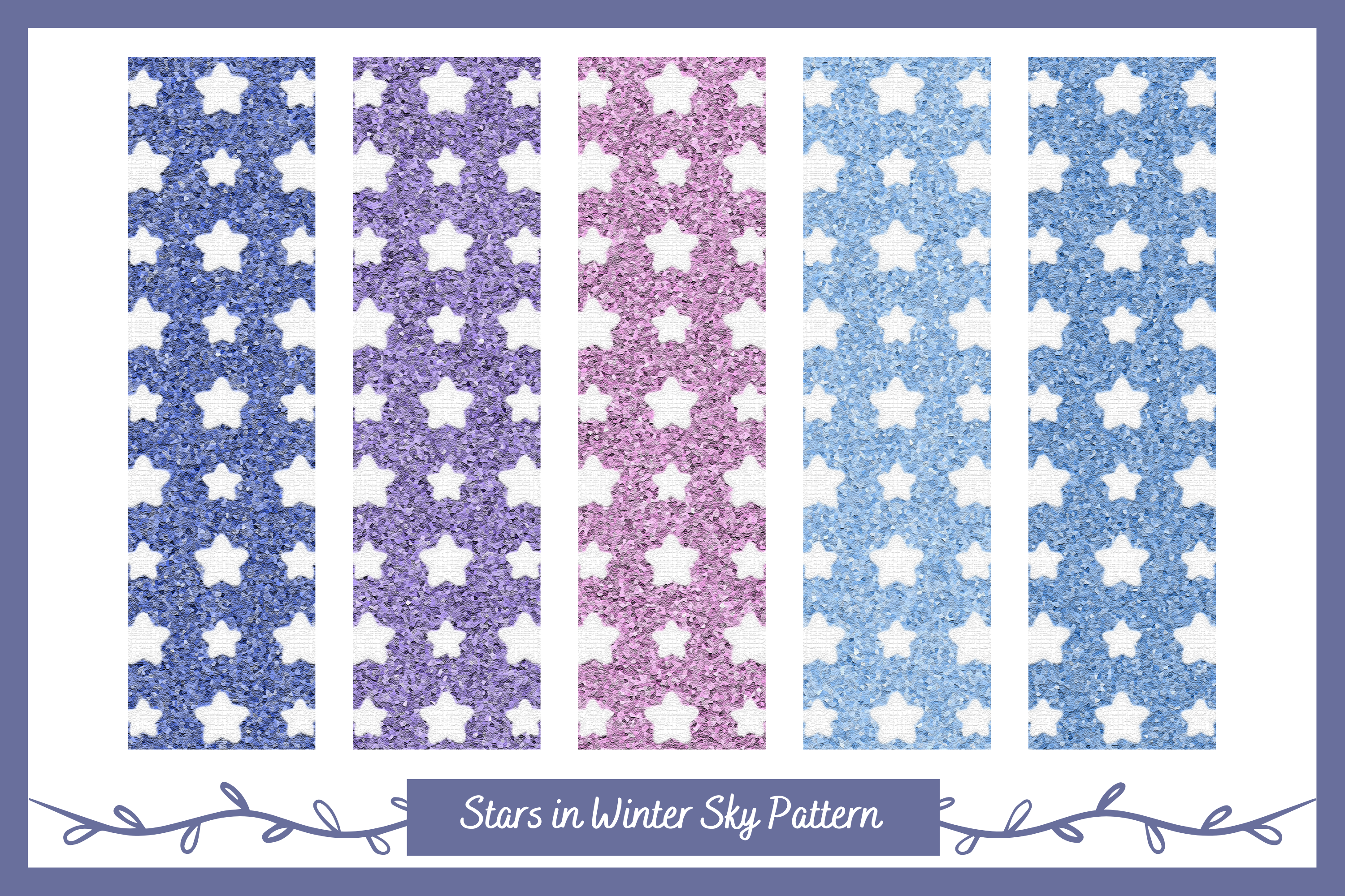 Winter Star Pattern Star Pattern with Winter Sky Colors Graphic by sara_sb2000 · Creative ...