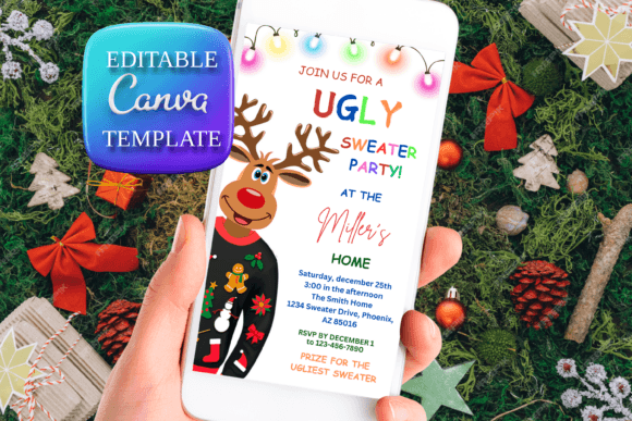 Ugly Sweater Christmas Party Invitation