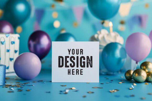 Birthday Invitation 5x7 Card Mockup