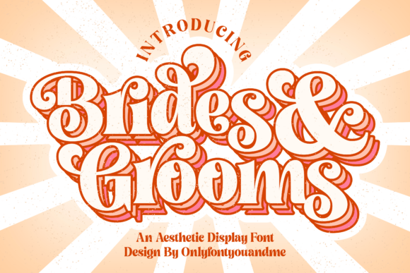 Brides and Grooms vintage wedding script font
