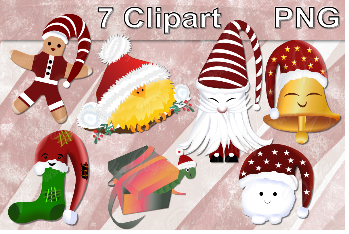 Cute Christmas Character Cliparts - photo 1