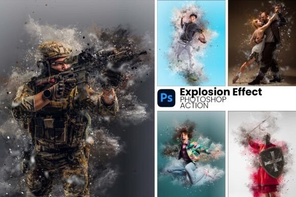Explosion Effect R6 Explosion Effect Photoshop Action Graphic by mristudio · Creative Fabrica