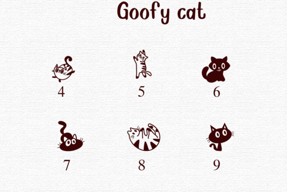 Goofy Cat Font PNG with transparent background - Preview 3