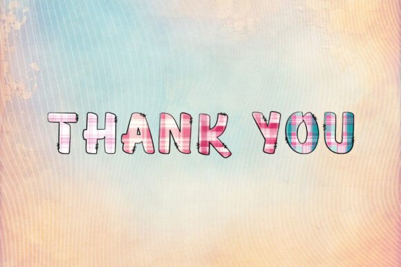 Pink Tartan Plaid Font PNG with transparent background - Preview 2